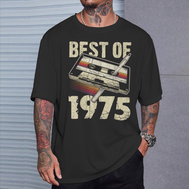 Best Of 1975 Audio Cassette 49Th Birthday 49 Years Old T-Shirt Geschenke für Ihn