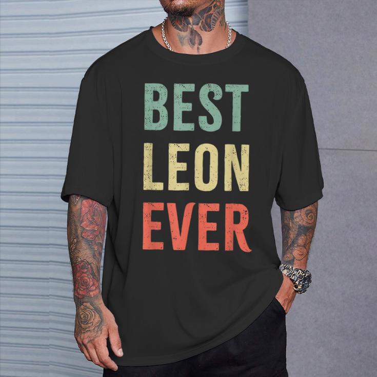 Best Leon Ever First Name T-Shirt Geschenke für Ihn