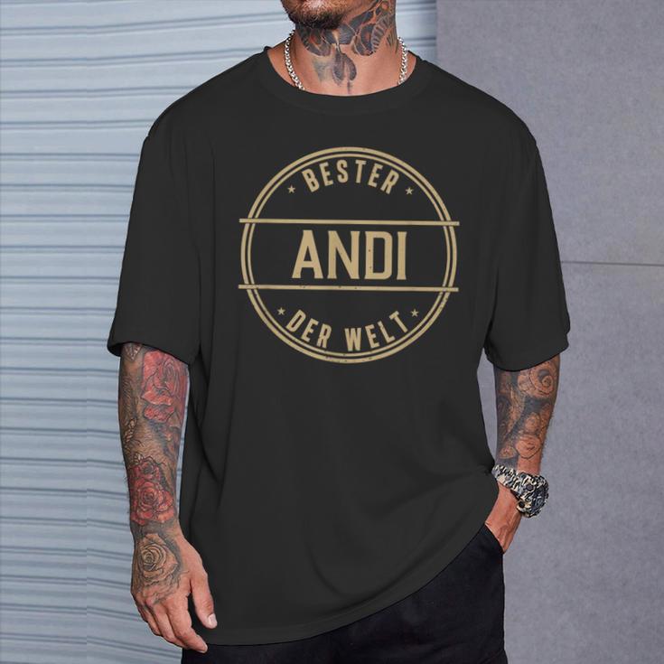 Bester Andi Der Welt Name T-Shirt Geschenke für Ihn