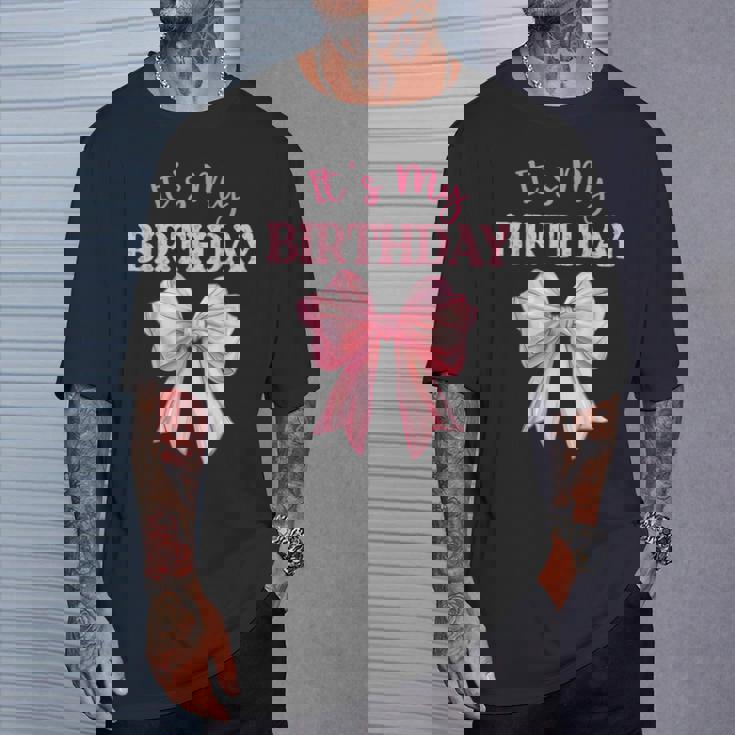 Birthday Girl Coquette Birthday Girl Pink Coquette Bow T-Shirt Gifts for Him