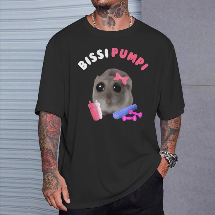 Bissi Pumpi Sad Hamster Cute Hamstie Memes Hamster T-Shirt Geschenke für Ihn