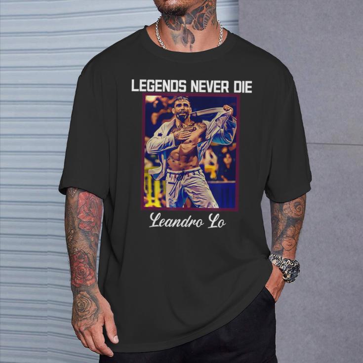 Bjj Legends Never Die Bjj Gi Brasileño Jiu Jitsu Camiseta unisex Regalos para él