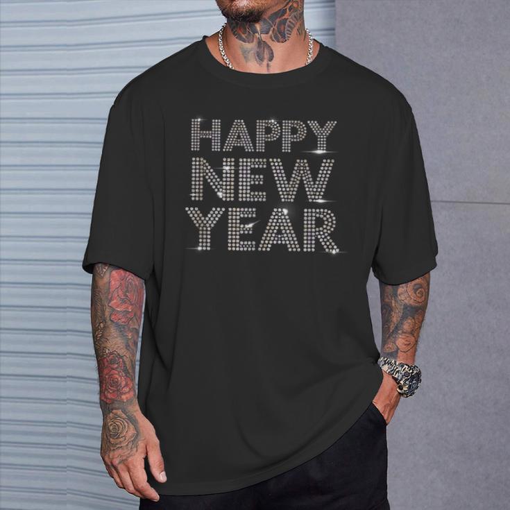 Bling Happy New Year New Year's Eve T-Shirt Geschenke für Ihn