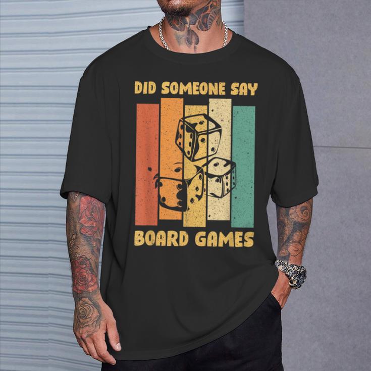 Board Game Evening Toy Figure Board Games T-Shirt Geschenke für Ihn