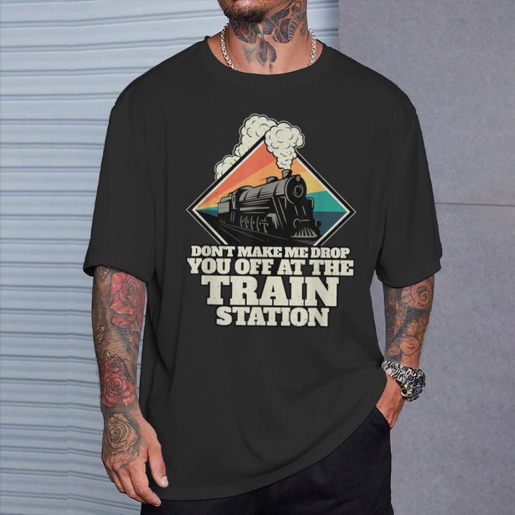 Bring Him Zum Bahnhof Train Yellowstone T-Shirt Geschenke für Ihn