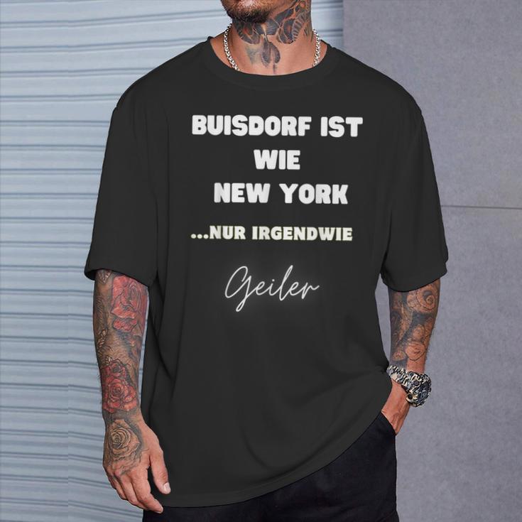 Buisdorf Ist Wie New York T-Shirt Geschenke für Ihn