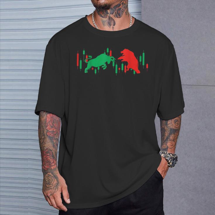 Bulls Bear Stock Exchange Investor Wall Street S T-Shirt Geschenke für Ihn