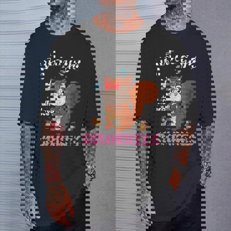 Camisa De Ardilla Para Niñas Just A Girl Who Loves Squirrels Camiseta unisex Regalos para él