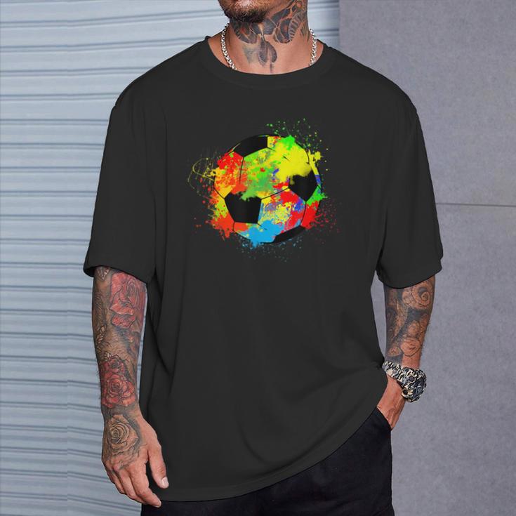 Colourful Football Ball T-Shirt Geschenke für Ihn