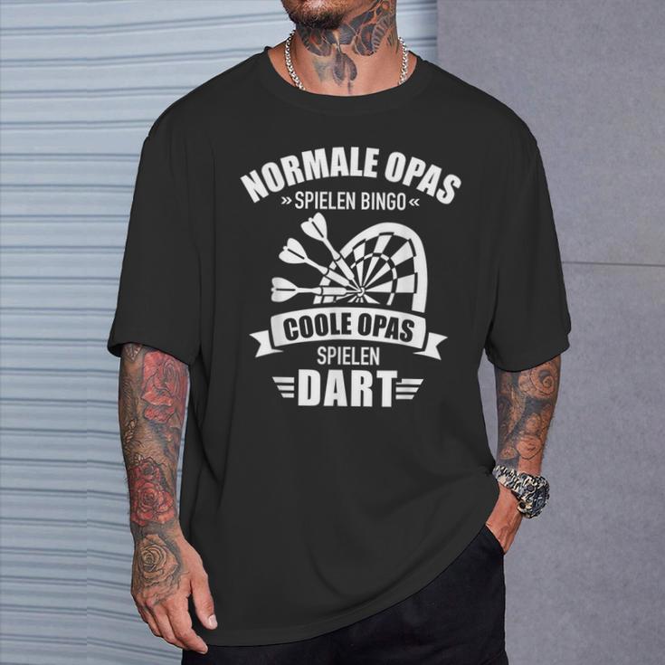 Cool Grandpa Play Dart Saying For Dart Player T-Shirt Geschenke für Ihn