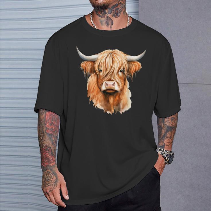 Cow Highland Cow Cow Costume Highland Cow T-Shirt Geschenke für Ihn