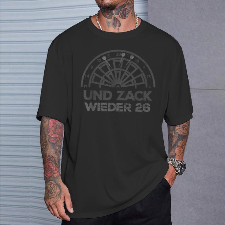 Dart Und Zack Wieder 26 Dartboard Retro Dart T-Shirt Geschenke für Ihn