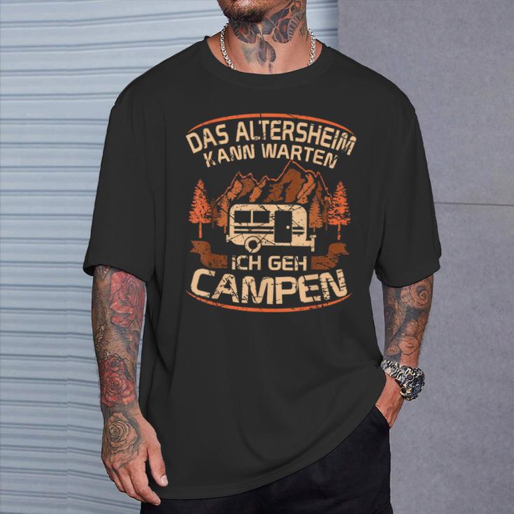 Das Altersheim Kann Waten Ich Geh Campen Grandpa Campen Campen T-Shirt Geschenke für Ihn