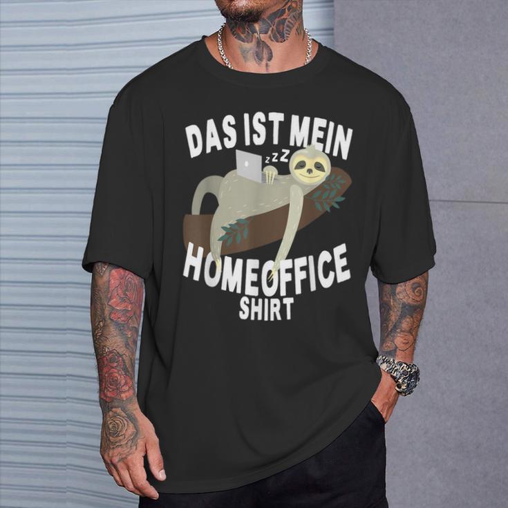 Das Ist Mein Homeoffice Sloth Home Office T-Shirt Geschenke für Ihn