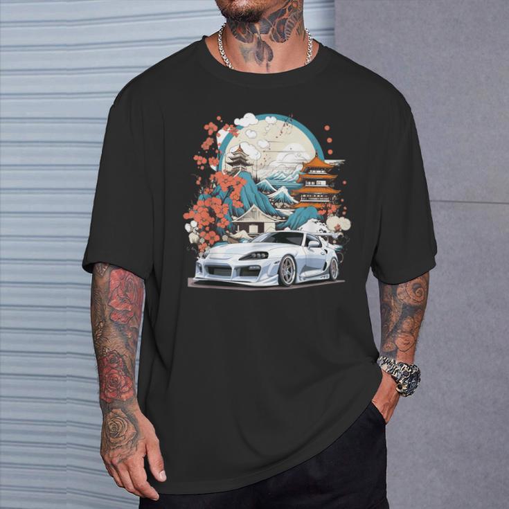 De Regalo 2Jz Moderna Blanca Supra Jdm Entusiasta Del Coche Camiseta unisex Regalos para él