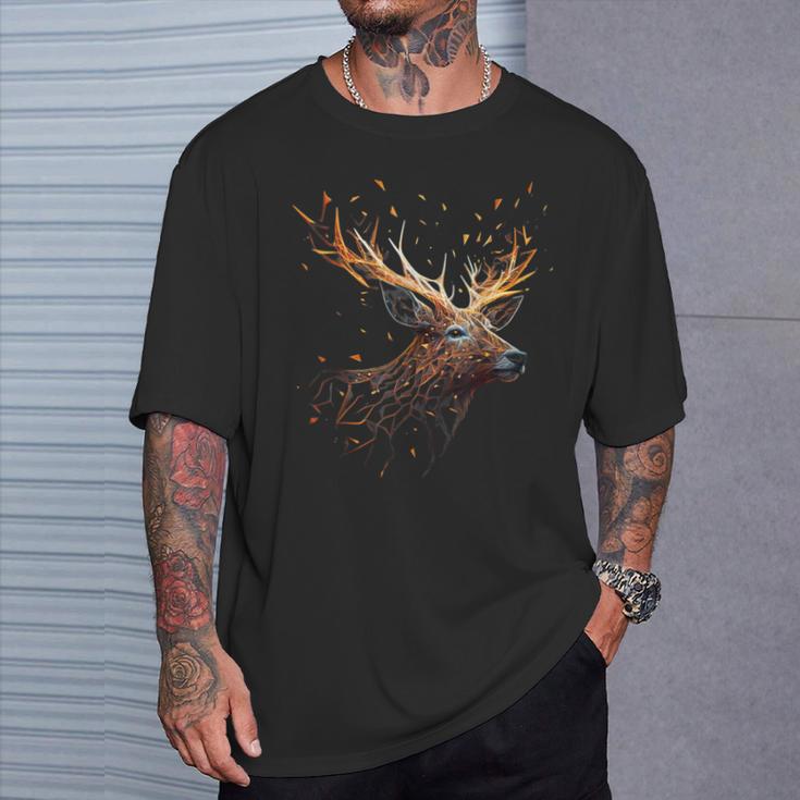 Deer Animal Motif Elk Forest Animal Print Deer T-Shirt Geschenke für Ihn