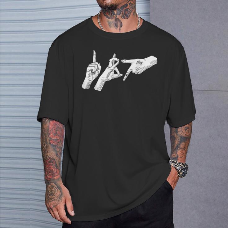 Deutschrap Hip Hop 187 Hand Sign Gesture T-Shirt Geschenke für Ihn