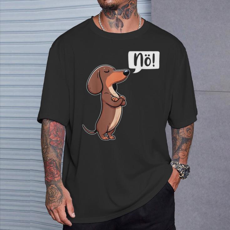 Dickköpfiger Rauhaardackel Nö Dachshund Dog Dog T-Shirt Geschenke für Ihn