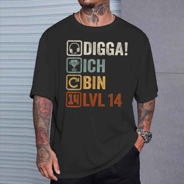 With Digga Ich Bin 14 Jahre Junge Geburtstag T-Shirt Geschenke für Ihn