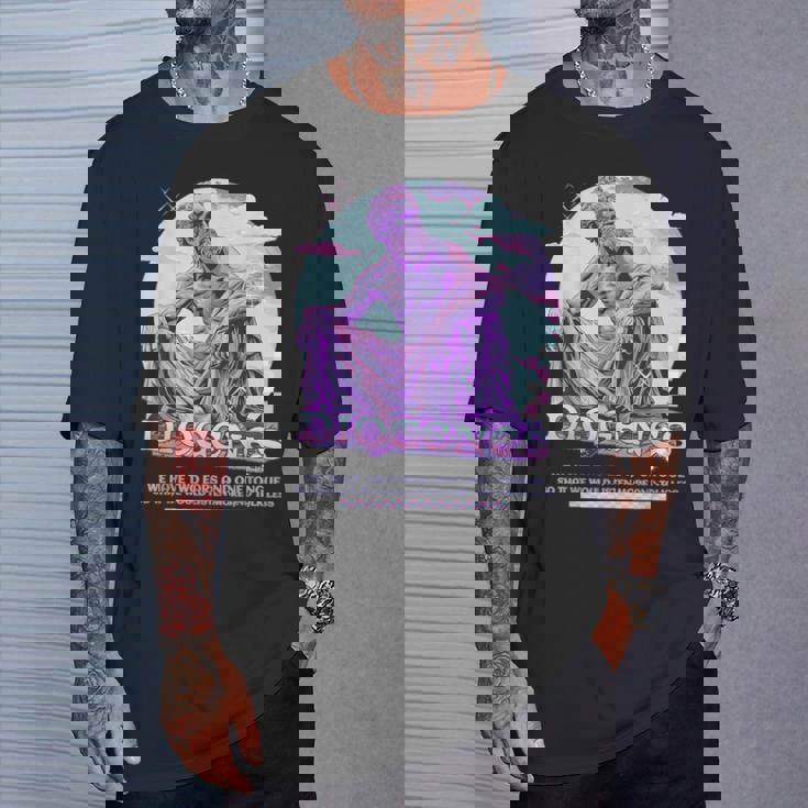Diógenes Y2k Pastel Estética Estoica Cita Divertido Estoicismo Camiseta unisex Regalos para él