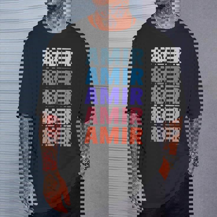 Divertido Regalo Nombre Amir Personalizado Primer Nombre Camiseta unisex Regalos para él