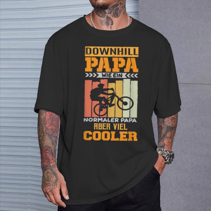 Downhill Papa Bicycle Bike Mtb T-Shirt Geschenke für Ihn