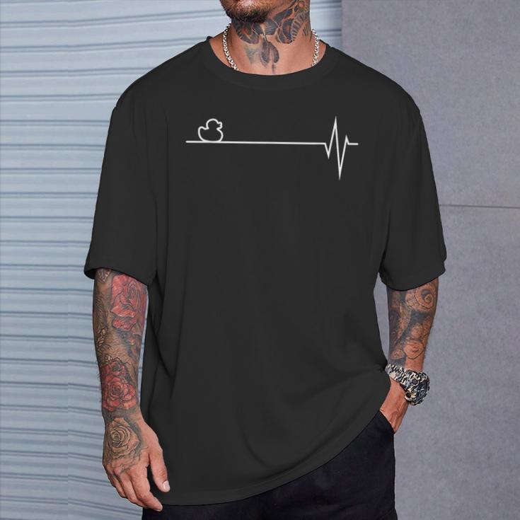 Duck Heartbeat Pulse T-Shirt Geschenke für Ihn