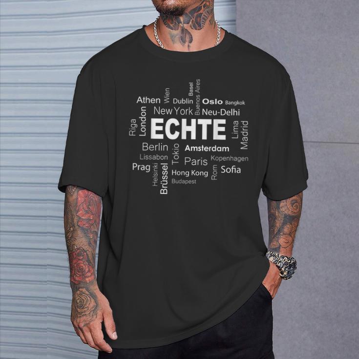 Echte Meine Hauptstadt Echte Meine Hauptstadt T-Shirt Geschenke für Ihn