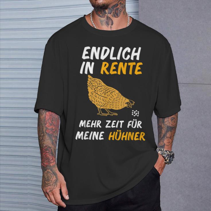 Endlich In Rente Mehr Zeit Für Meine Hühner Chicken Ruhestand T-Shirt Geschenke für Ihn