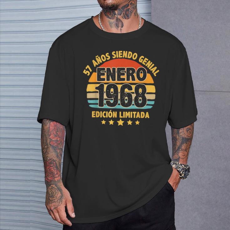 Enero 1968 57 Años Hombre Cumpleaños Regalo Enero 1968 Camiseta unisex Regalos para él