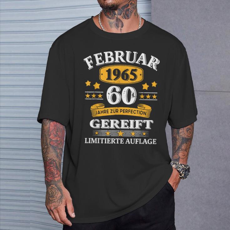 February 1965 60Th Birthday Man Woman T-Shirt Geschenke für Ihn