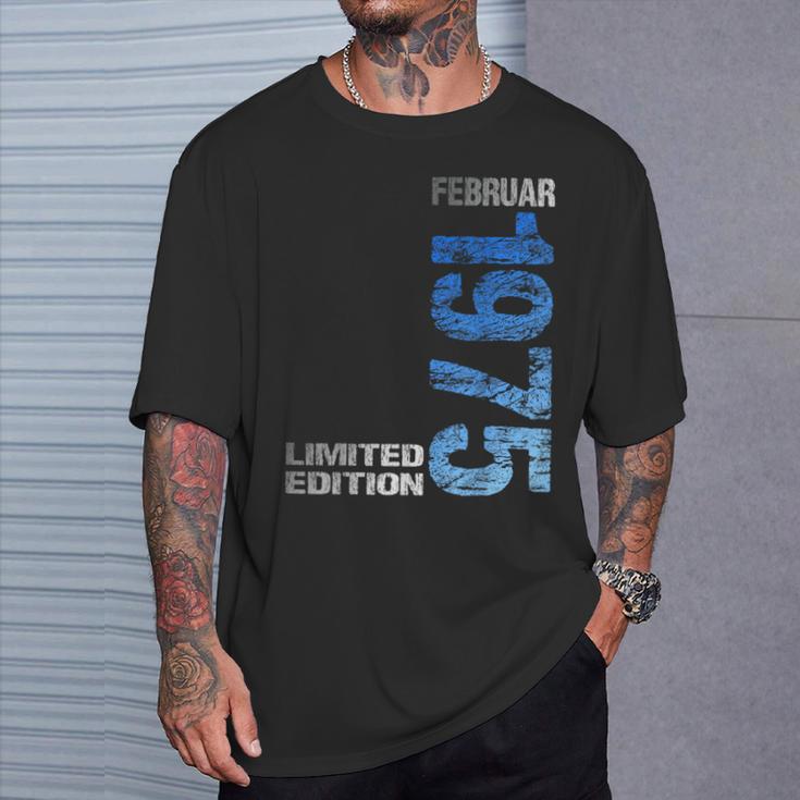 February 1975 Man Woman 50Th Birthday Limited Edition T-Shirt Geschenke für Ihn