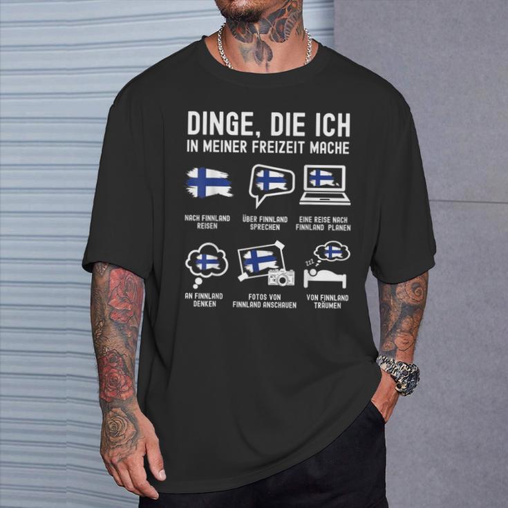 Finland Dinge Die Ich In Der Freizeit Mache T-Shirt Geschenke für Ihn