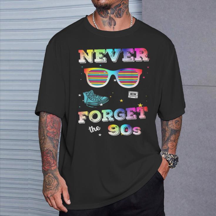 Never Forget 90S Retrointage Never Forget T-Shirt Geschenke für Ihn