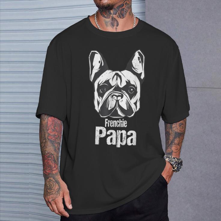 French Bulldog Papa- Frenchie French Bulldog S T-Shirt Geschenke für Ihn