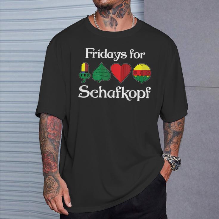 Fridays For Schafkopf Double Head T-Shirt Geschenke für Ihn