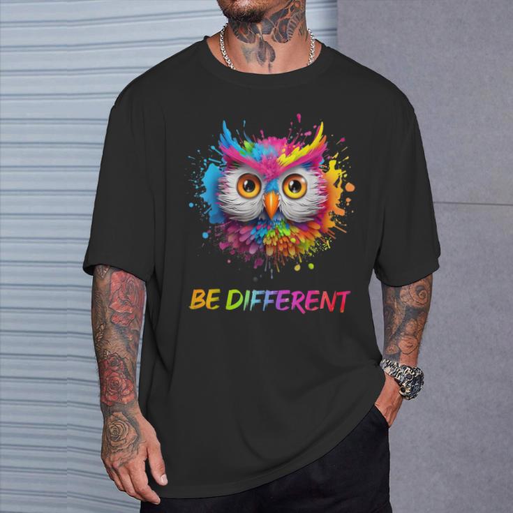 Colourful Owl T-Shirt Geschenke für Ihn