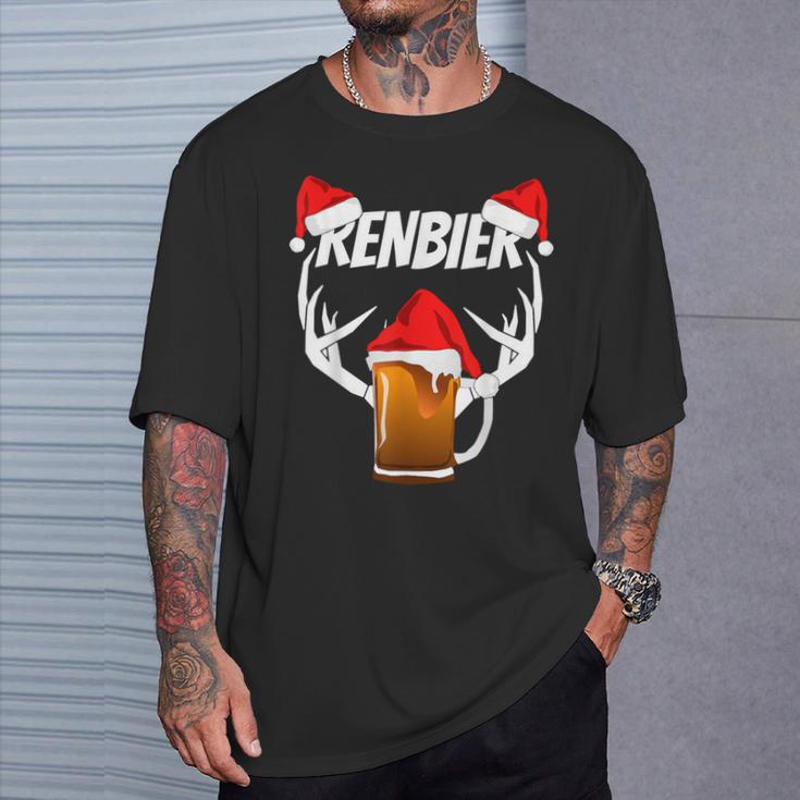 Saying Beer Renbier Reindeer Saufen Alcohol T-Shirt Geschenke für Ihn