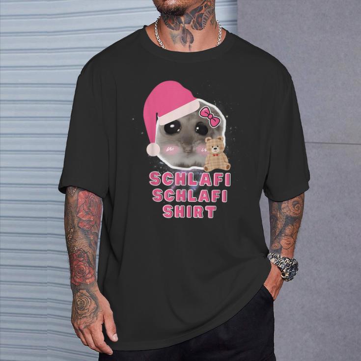 Hamster Sadhamster Hamstie Meme Schlafi Schlafi T-Shirt Geschenke für Ihn