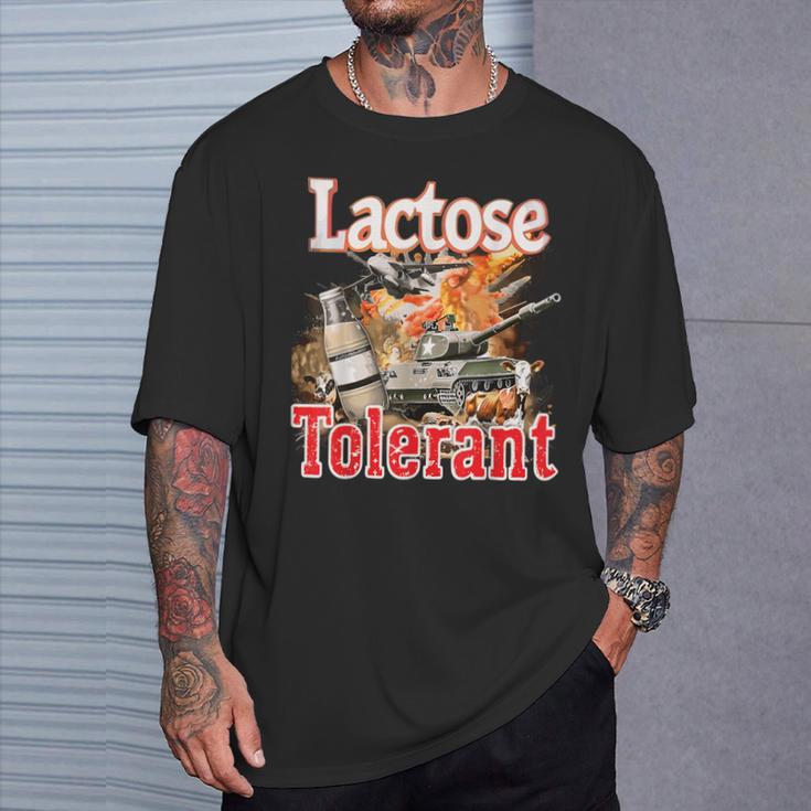 Lactose Tolerance Or Lactose Intolerance Meme T-Shirt Geschenke für Ihn