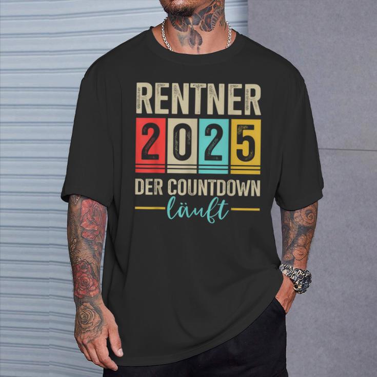 Pensioner 2025 Countdown Running For Retirement T-Shirt Geschenke für Ihn