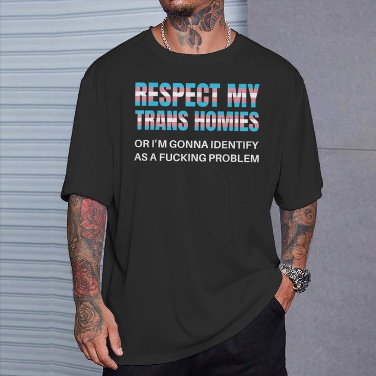 Respect My Trans Homies Gay Pride Month Lgbtq Equality T-Shirt Geschenke für Ihn