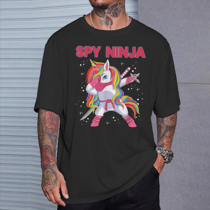 Gaming Spy Unicorn Ninja Gamer Gaming Enthusiast T-Shirt Geschenke für Ihn