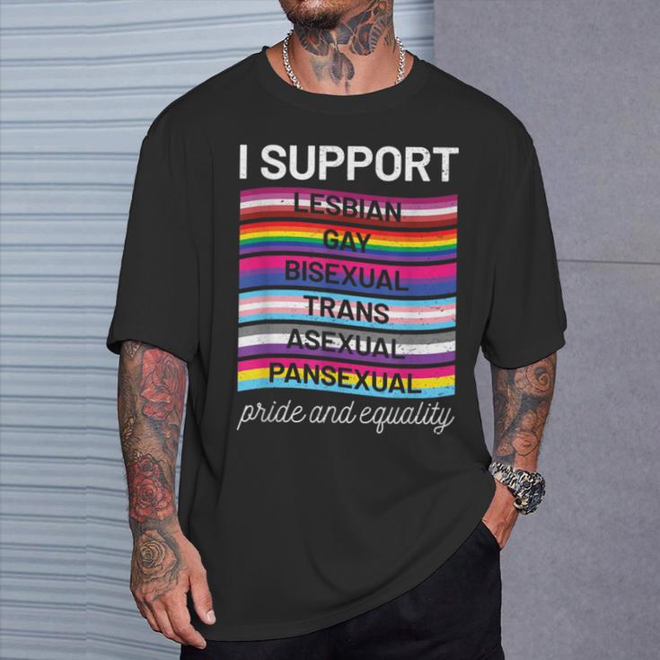 Gay Pride Lgbt Support Trans Pan Lesbian Bi Equality T-Shirt Geschenke für Ihn