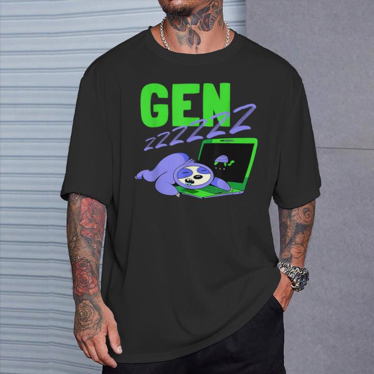 Gen Z Slogan Sleeping Fault Gen Zzz Generation Z T-Shirt Geschenke für Ihn