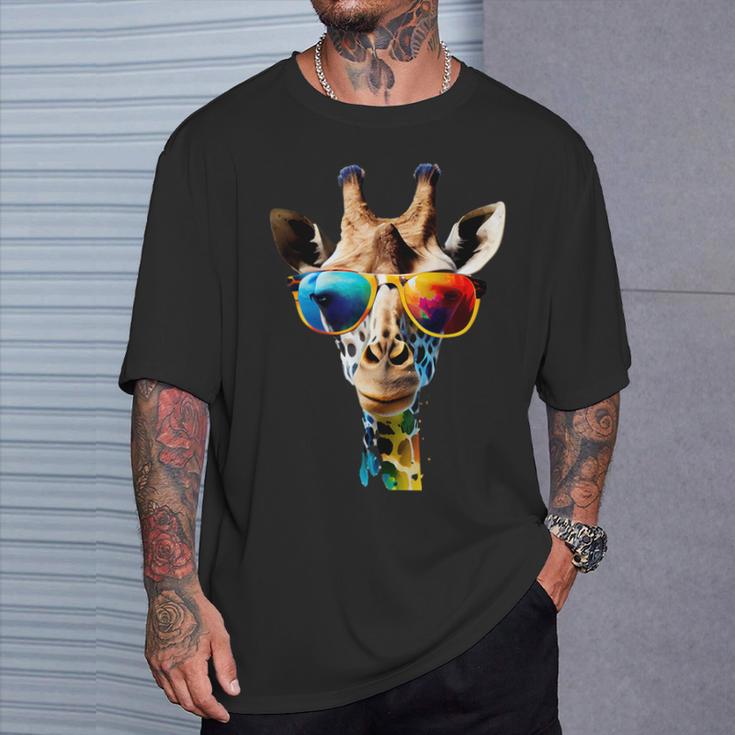 Giraffe With Sunglasses T-Shirt Geschenke für Ihn