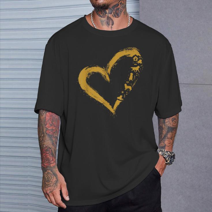 Golden Retriever Gold Dog Heart Shape Golden Dog Lover T-Shirt Gifts for Him Golden Retriever Gold Dog Heart Shape Golden Dog Lover T-Shirt Gifts for Him