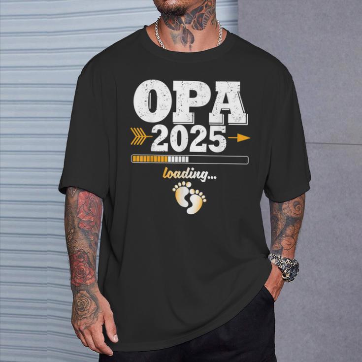 Grandpa 2025 Loading Expectant Grandpa T-Shirt Geschenke für Ihn