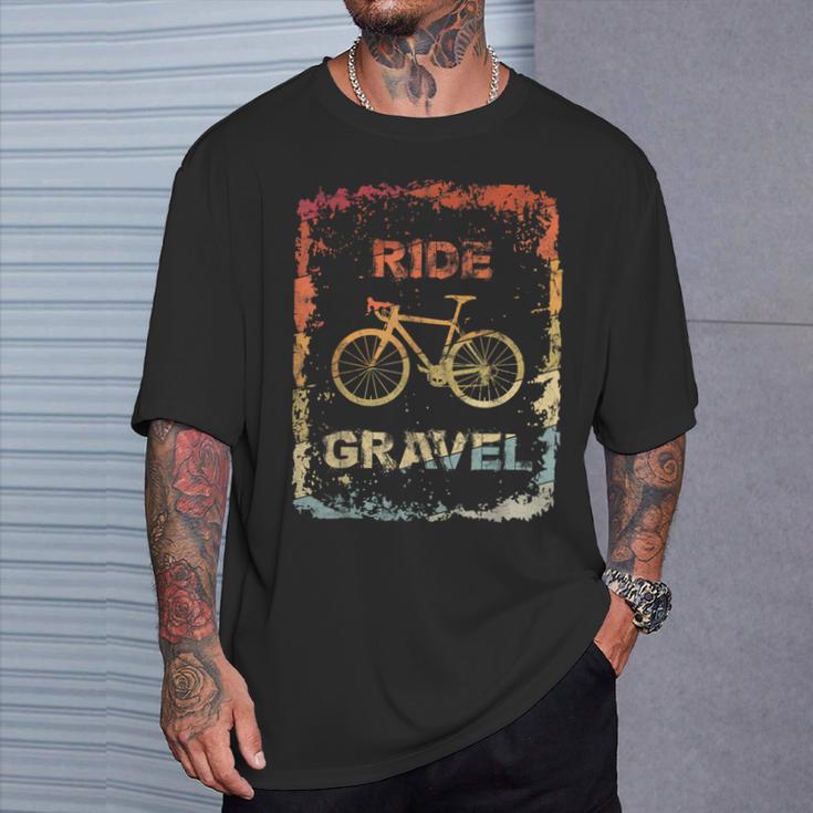 Gravel Bike Rennrad Ride Gravel Cyclocrossintage Retro T-Shirt Geschenke für Ihn