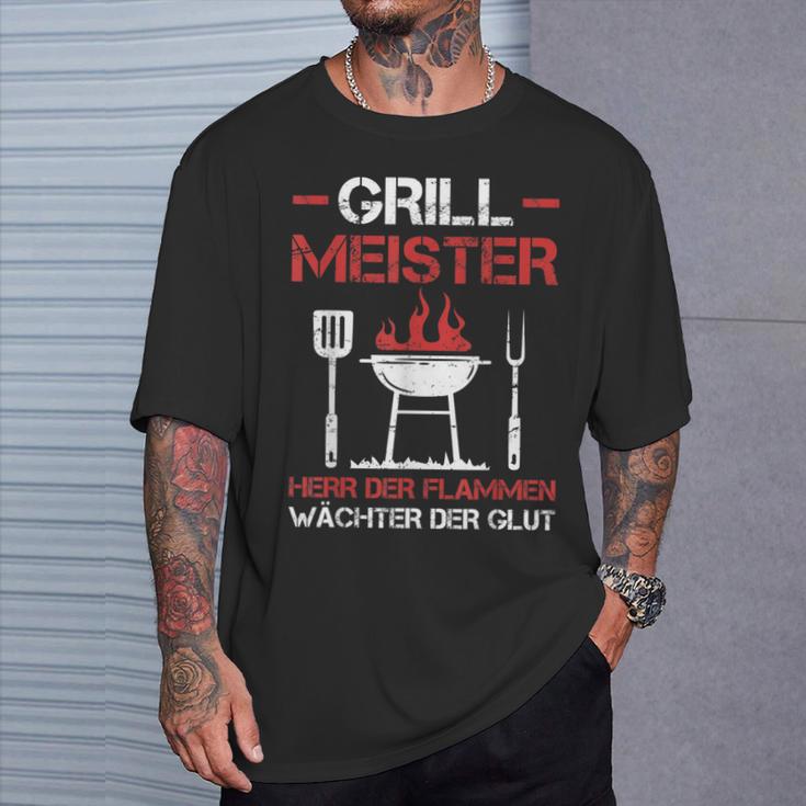 Grillmeister Lord Of The Flames Barbecue Party Barbecue S T-Shirt Geschenke für Ihn